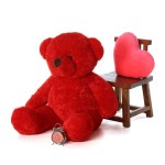 4 Feet Fat and Huge Red Teddy Bear